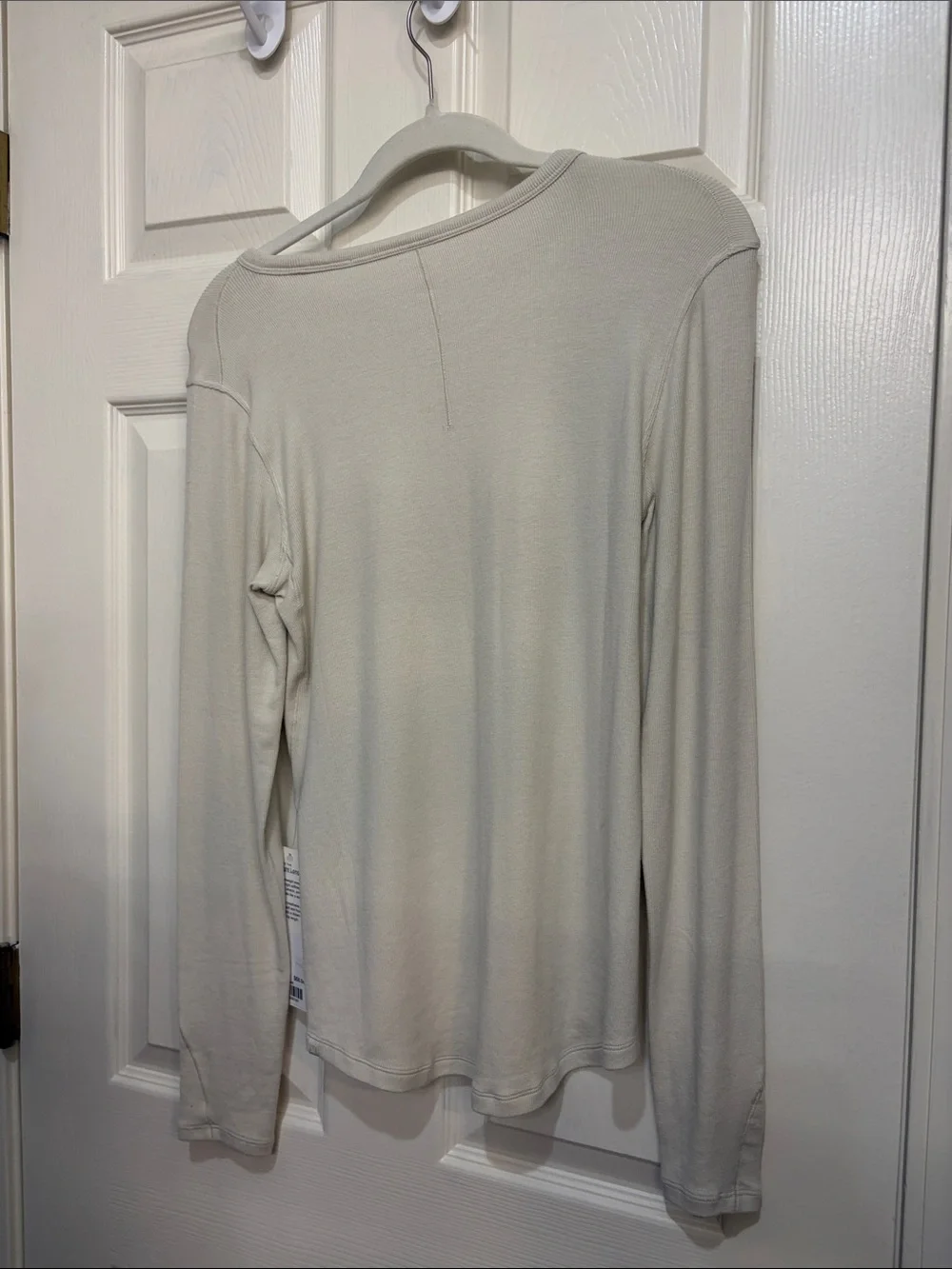 338. Lululemon Hold Tight Long-Sleeve Shirt Bone size 10 NWT modal